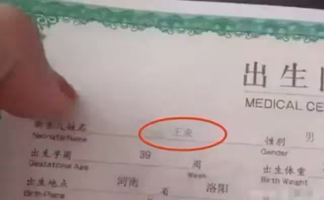 給孩子取名「王奈」,辦出生證時護士打錯,媽媽不怒反笑:不改了