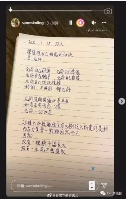 高海寧寫日記疑默認離巢:沒有樹不想長大