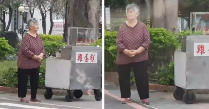 整天都沒人光顧！無助阿嬤「路邊賣雞蛋糕」網友好心搶購　在地人「不小心曝身分」網：眼淚快收回來