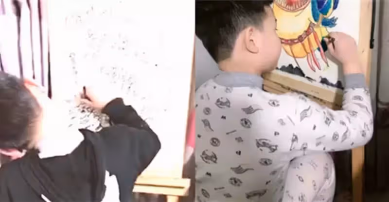 1年被「學校勸退」5次！8歲男孩痴迷畫畫到凌晨　媽媽「PO作品求助」反被勸：他不需要老師