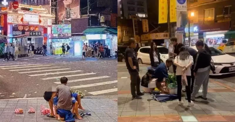 8歲兒和爸爸夜市擺攤「疲憊睡著」，路人心酸光顧！發揮愛心購買「希望他們一家能早點回家」