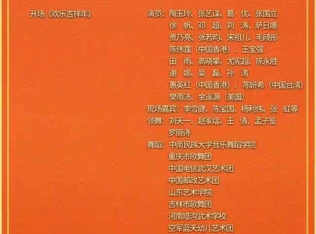 春晚節目單暗藏玄機!7個語言節目,張藝謀變演員,主持天團驚艷