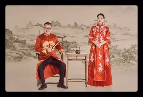 尹相傑妻子慶結婚一周年,公開唯美婚紗照,連換4套禮服身姿婀娜