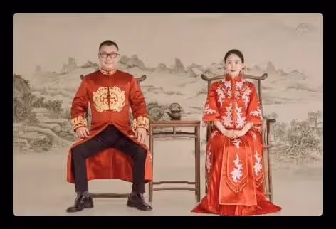 尹相傑妻子慶結婚一周年,公開唯美婚紗照,連換4套禮服身姿婀娜