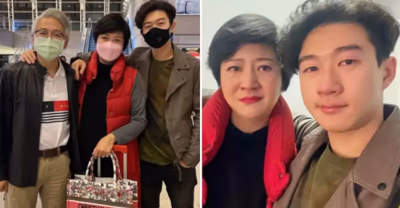 可憐天下父母心！57歲崔佩儀送兒出國留學，臨行前機場告別「相擁而泣」，老公讓她獨留臺灣「略顯心酸」：放手讓兒子長大