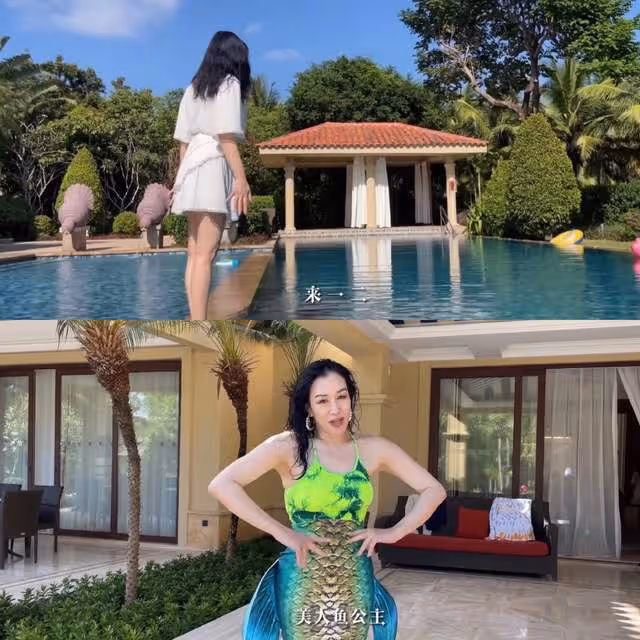 51歲鍾麗緹再扮美人魚!穿掛脖弔帶秀身姿,素顏出鏡皮膚仍似少女