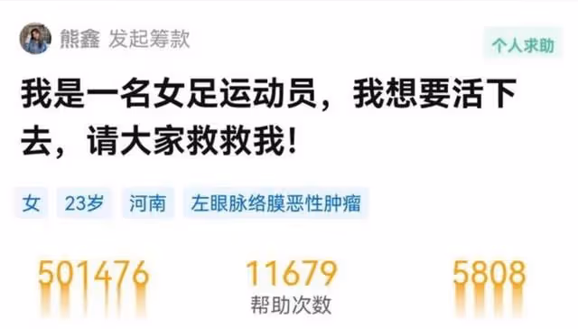 中國女足22歲小將患癌,網友24小時捐50萬,水慶霞愛將曾患病入院