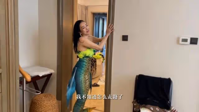 鍾麗緹時隔28年重現經典人魚造型,大女兒穿性感內衣大秀完美身材