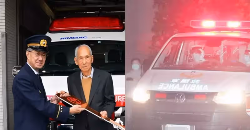 最高級炫富！93歲老富豪「一口氣捐7輛救護車」一台要760萬 「錢就該花在對的地方」霸氣喊：恩情永生難忘