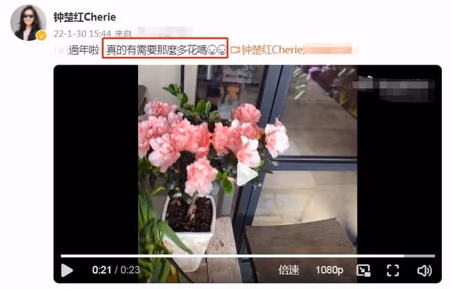 62歲鍾楚紅曬慶生照,連續四年收滿桌鮮花,越活越年輕疑有新戀情