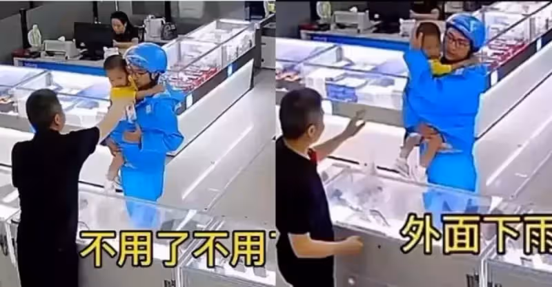 外賣小哥遲到一個小時，客戶剛要發火「一抬頭氣全消」下秒俯身從櫃子取出兩瓶奶「給孩子喝」獲網贊：世界需要理解