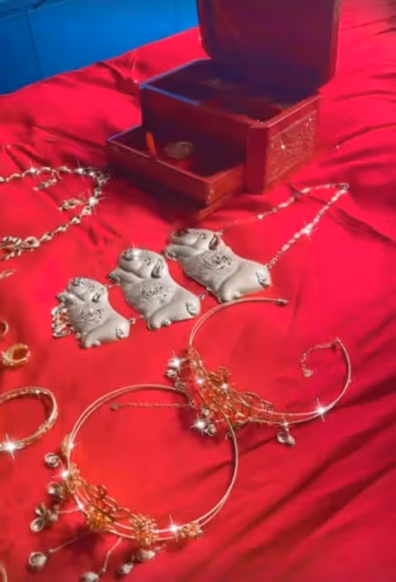 何猷君前女友帶兒子改嫁!婚禮現場戴18隻金鐲,5克拉鑽戒顯貴氣