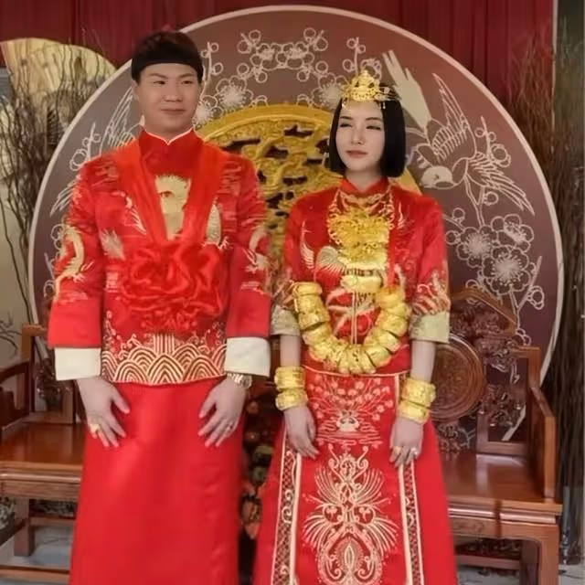 恭喜!30歲知名社交名媛高調迎來二婚,金器掛滿身風光出嫁