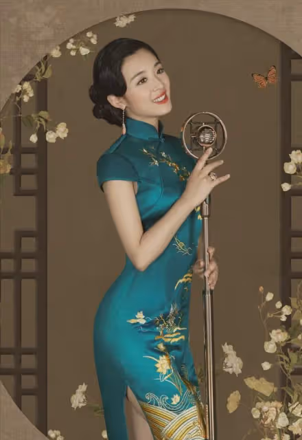 「女人的腰、奪命的刀」,來看看哪位女星的旗袍照最奪魂