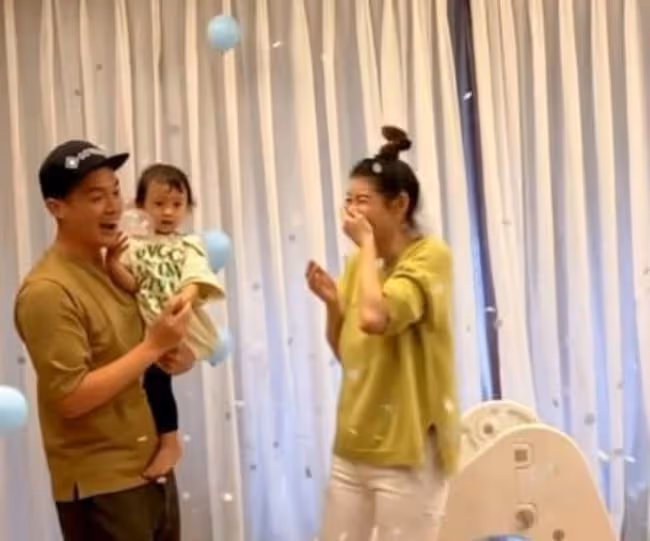恭喜!張韶涵前男友再當爸,開派對公布二胎性別,兒女雙全太幸福