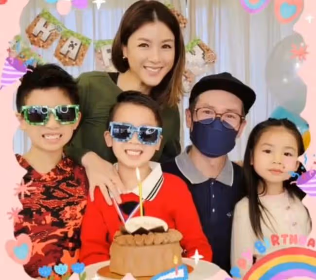 陳豪一家五口豪宅開派對,為7歲二兒子慶生,3個娃將提前放暑假