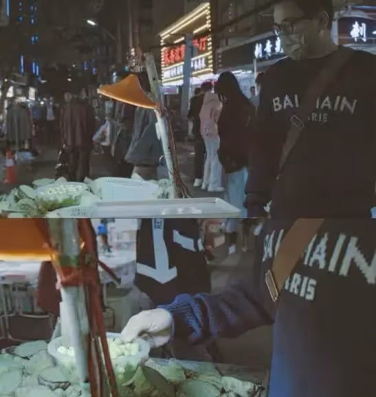 47歲的劉愷威現身街頭,逛夜市吃路邊攤,穿著低調接地氣