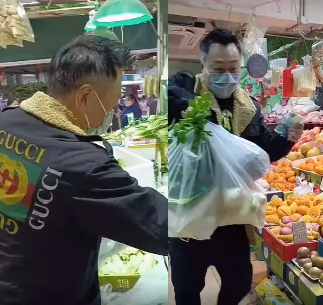 「視帝」黎耀祥穿萬元大衣逛菜場!提滿塑膠袋全是青菜,與網友吐槽菜高價,網友直呼:太接地氣!