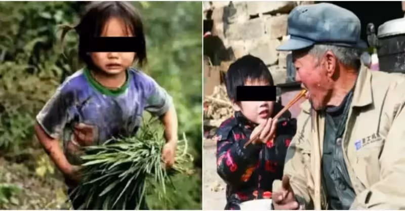 村頭女娃無人問，老頭抱回家卻被兒媳趕出，二十年後兒媳跪下喊爹