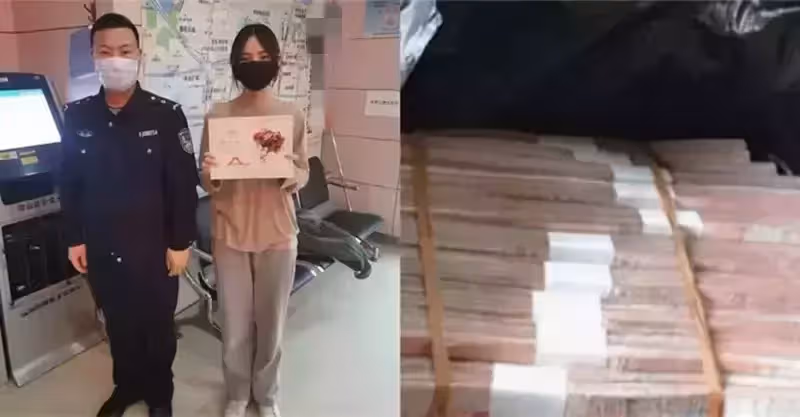 路邊撿到「內裝百萬現金」塑料袋！年輕女孩匆忙送警局　警方聯繫失主卻拒絕認領：我只丟了2萬
