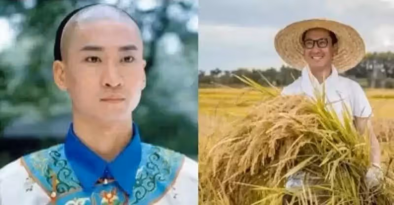 男神變農民！「爾康」退隱下地種植大米享田園生活，鄉下住宅與千畝良田構「巨幅太極圖」氣勢恢宏超壯觀