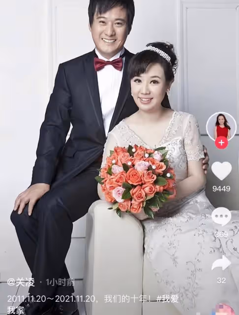 關凌曬全家福慶結婚10周年，一雙兒女顏值高，丈夫被贊像張信哲