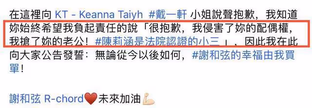 男星二婚妻子發文道歉！承認當小三搶人老公，二審判決未出欲和解