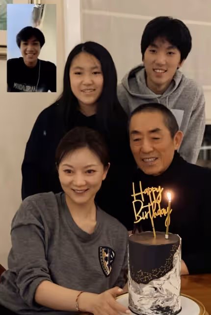 陳婷為18歲二兒子慶生,母子靠頭合照似姐弟,張藝謀忙工作未現身