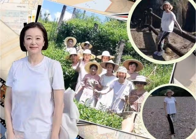 65歲林青霞「素顏旅遊」，打扮樸素低調，旅客求合影來者不拒！
