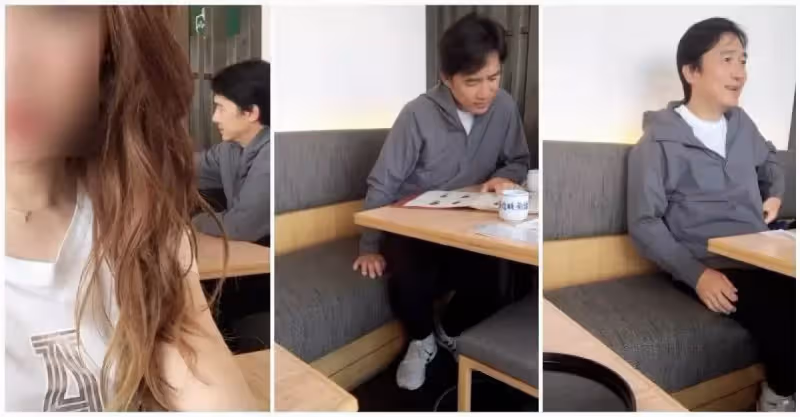她去喝茶對面竟坐「梁朝偉」假裝自拍合照…下秒被發現「更大驚喜在對面」！