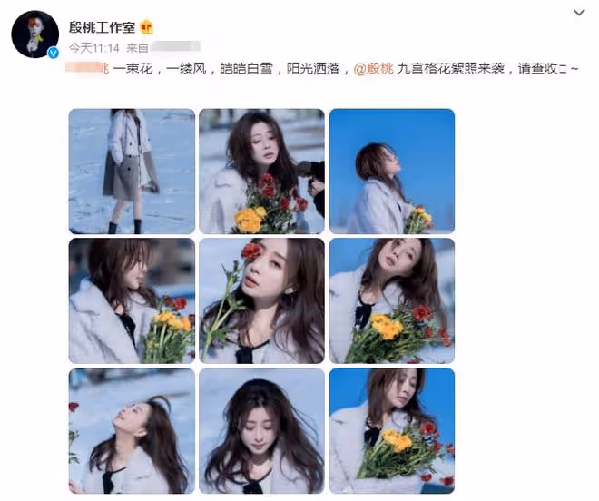 42歲殷桃美照曝光!雪地拍攝露超細美腿,穿緊身針織裙女人味十足