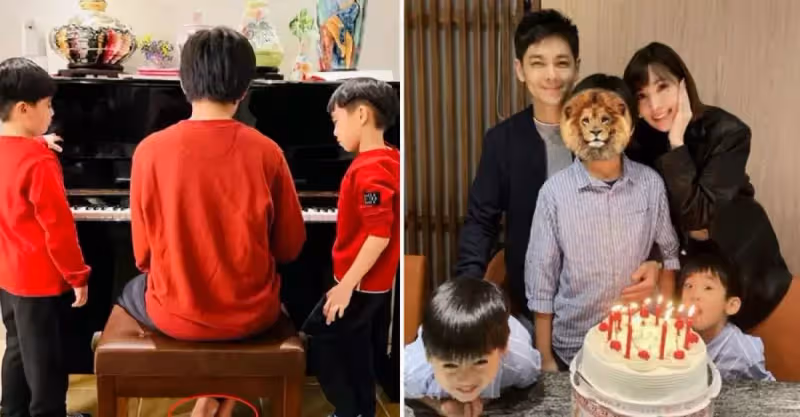 林志穎曬大兒子近照，12歲Kimi成矜貴鋼琴王子，雙胞胎弟弟超黏人，網友們紛紛感慨：Kimi似乎一夜之間長大了