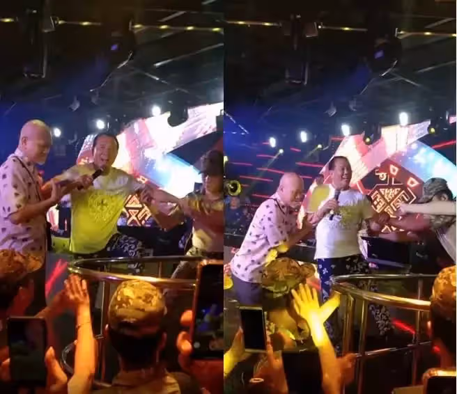 影帝萬梓良酒吧走穴被拍!險些摔倒被人攙扶,唱歌表情賣力太敬業