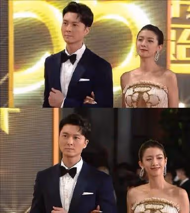 TVB台慶，王浩信和蔡思貝同框走紅毯全程苦瓜臉，陳自瑤光艷四射