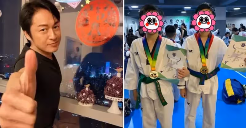 59歲馬景濤罕見曬娃！倆兒子身高出眾，顏值比爸爸略勝一籌，網友：虎父無犬子
