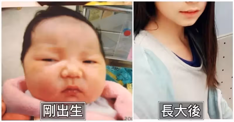 落差第一名！她曬「女兒出生塌鼻厭世臉」笑醜　升國中「進化大眼氣質妹」媽媽們超有感：女大真的18變