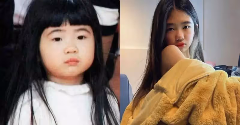 女大十八變！曾經「蠟筆小新」臉蛋的曹格女兒，如今「膚白貌美」長腿逆天：美得不敢認