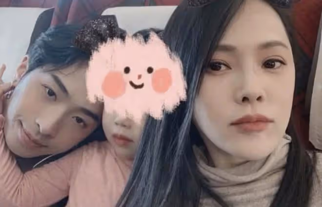 伊能靜19歲兒子異性緣佳，與三女友人相擁合影，手捧酒杯臉頰暈紅