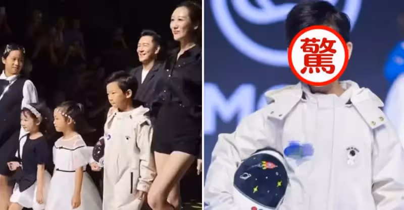 陳浩民一家六口齊亮相！兒子氣質驚人「顏值不輸爸」，身穿太空服「星范兒十足」 網喊：等你長大