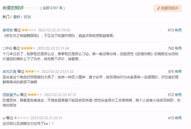《尚食》播放三天破一億,口碑卻崩盤,於正何時才放棄黑紅路線