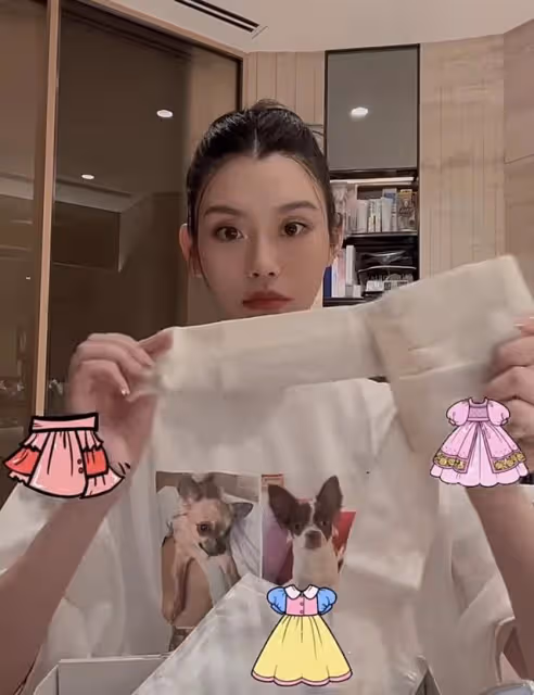 奚夢瑤曬女兒定製款口水巾！花費上千元豪購13條，身後護膚品搶眼