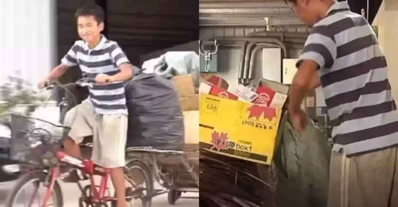 令人敬佩！ 爸爸失明、阿嬤罹病， 台中國中生「做回收苦扛家計」 堅持只拿「自己賺的錢」