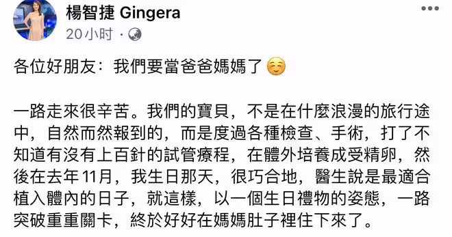 39歲女主播官宣懷雙胞胎！結婚6年試管打百針，孕期大出血太痛苦