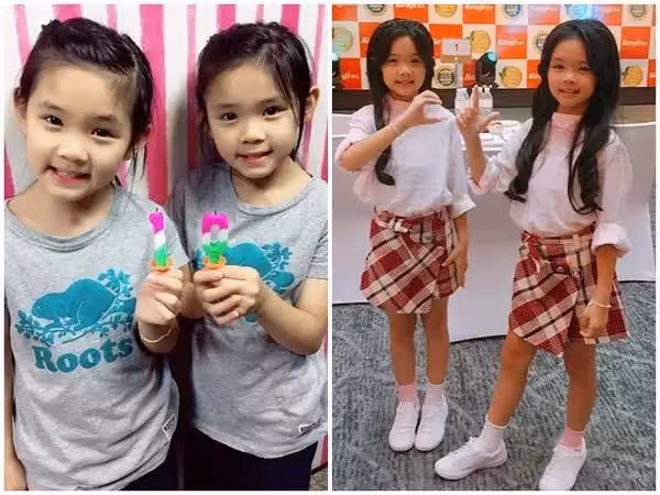雙胞胎「左左右右」長大了!準備升國2「變長腿青春美少女」,網友忍不住驚呼:最療癒的另類台灣之光