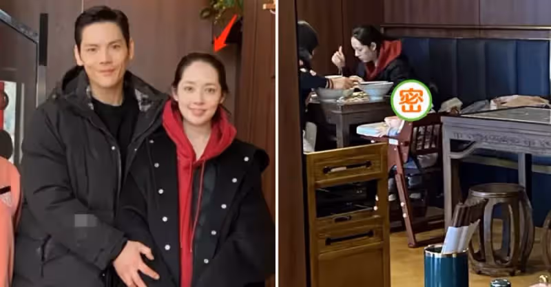 向佐一家下館子吃面！當眾摟嬌妻太甜蜜，1歲女兒自己吃飯好乖巧，網友：格外乖巧懂事~