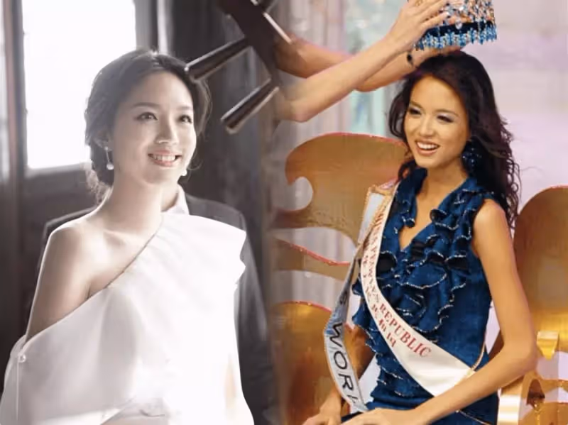 「世界小姐」張梓琳罕曬二胎高清側顏，妹妹五官秀氣像混血兒，顏值不輸姐姐