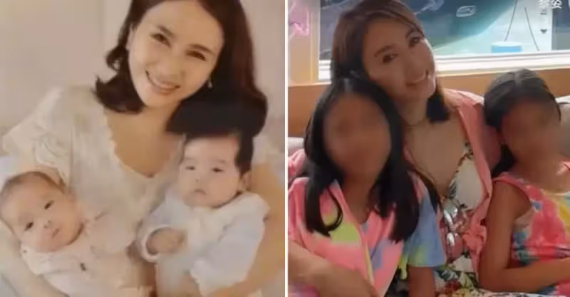 黎姿公開11歲雙胞胎女兒靚照！女兒左右為伴超幸福，打扮普通接地氣，模樣像極了媽媽