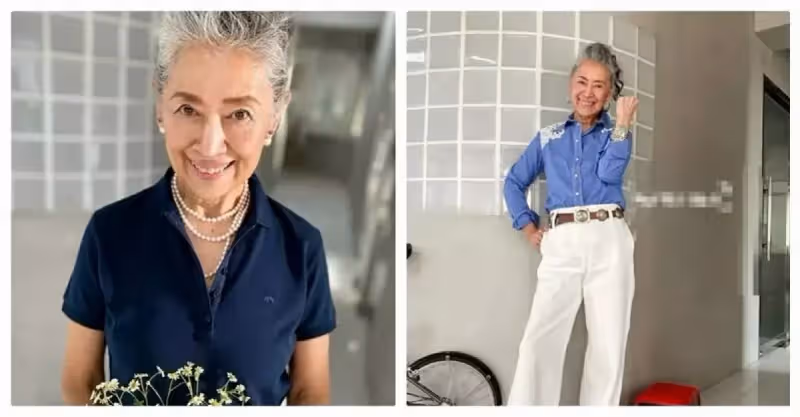 年過70也很美！奶奶擁9萬粉絲「大方曬出白髮皺紋」　氣質藏不住「穿搭時髦又優雅」網讚：心態超年輕