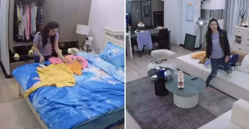 張柏芝上海豪宅首曝光，廚房雜亂好真實，用公主床單少女心滿滿，滿屋都是公主風，直言：我不差錢！