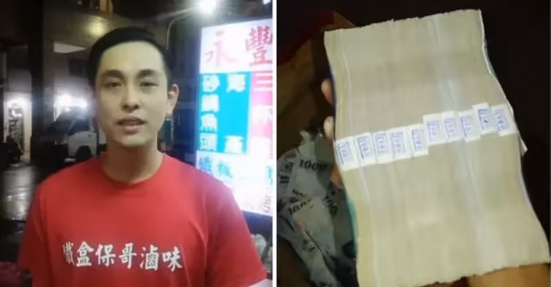 騎車發現滿地千元鈔！外送員沿路「撿157萬送警局」一毛不少 失主感動「送上滿滿謝禮」他開心喊：很知足